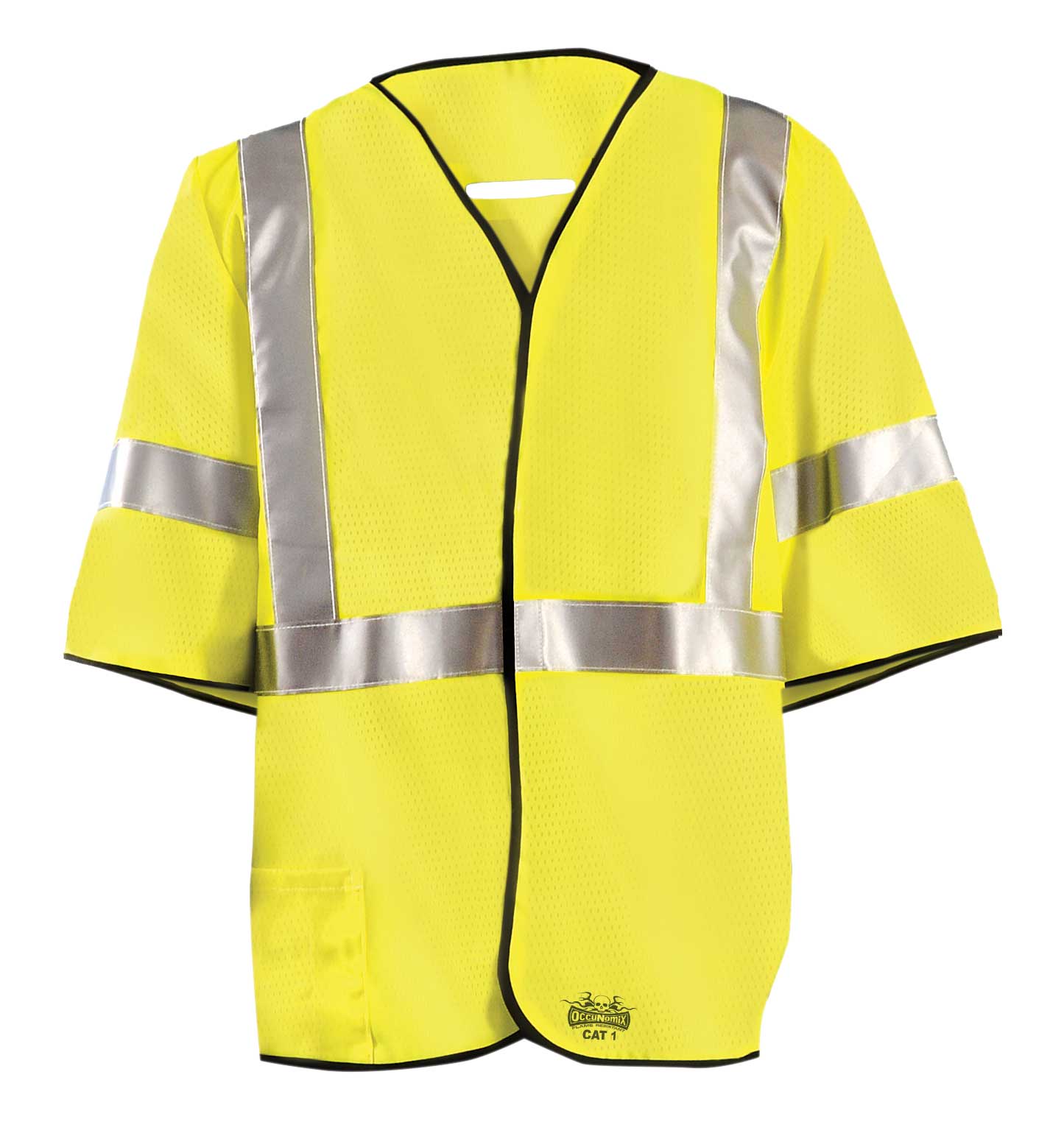 Flame Resistant Single Stripe Mesh Vest w/D-Ring Access